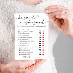 Wybgno engagement party wedding games image showcases durable coated paper finish.