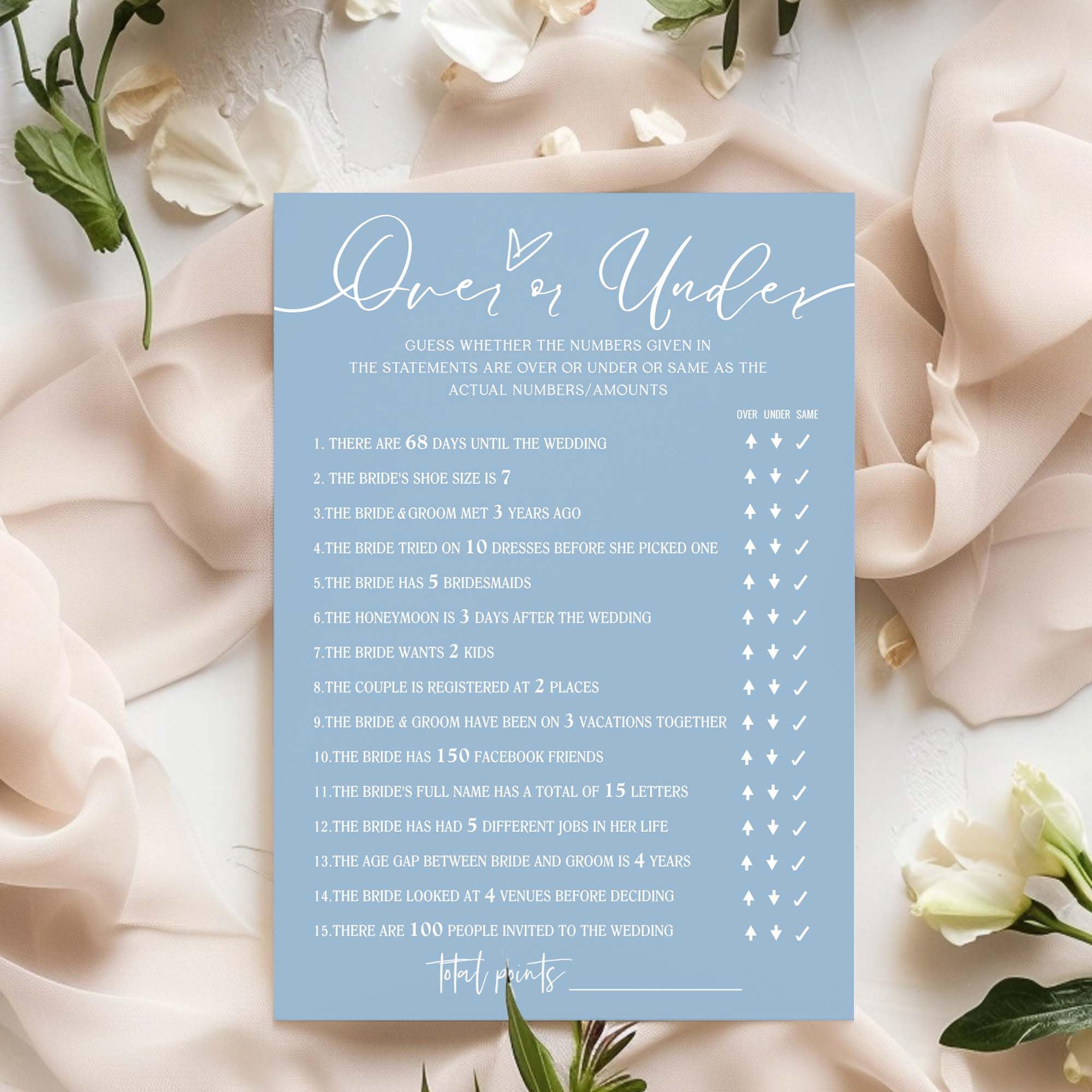 Wybgno guest-book replacement cards ready for notes.