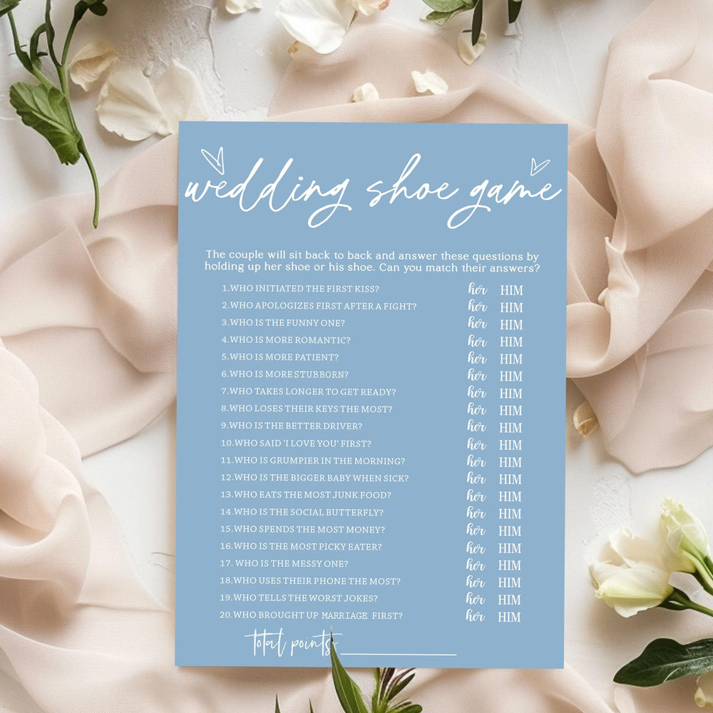 Wybgno minimalist blue wedding decor highlighting clean modern style.