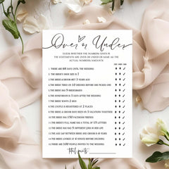 Wybgno wedding games cards with coated paper for durability
