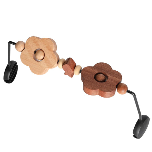 WYFWFDF toy bar with moon stars clouds on wood supports visual exploration
