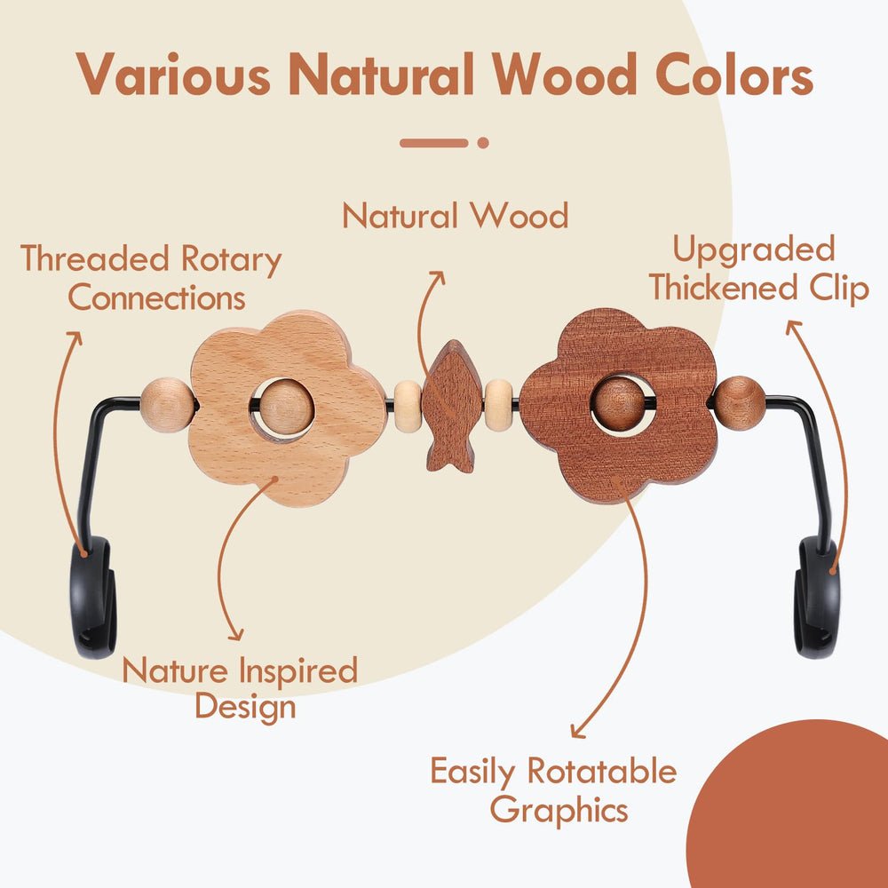 WYFWFDF toy bar natural wood colors stimulate curiosity and color recognition