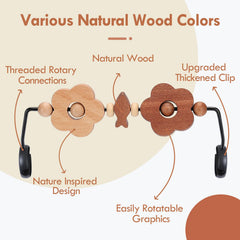 WYFWFDF toy bar natural wood colors stimulate curiosity and color recognition