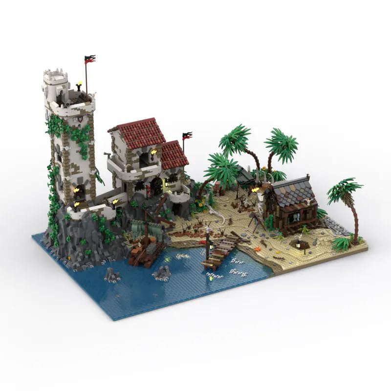 Wyiauy Medieval Town Beach Architecture, giant blocks for immersive display.