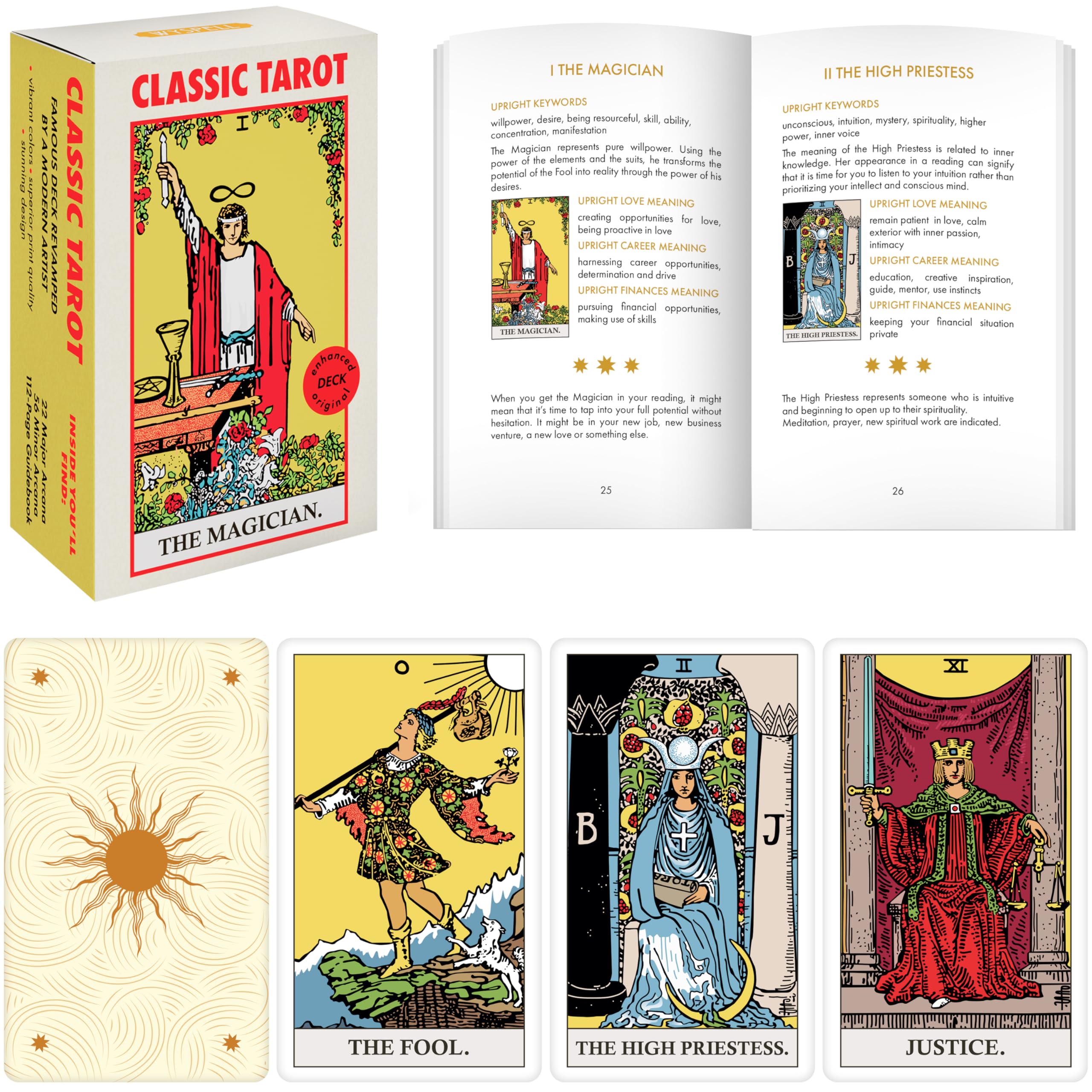 Wyspell Classic Tarot Cards cover art inviting beginners to start reading confidently