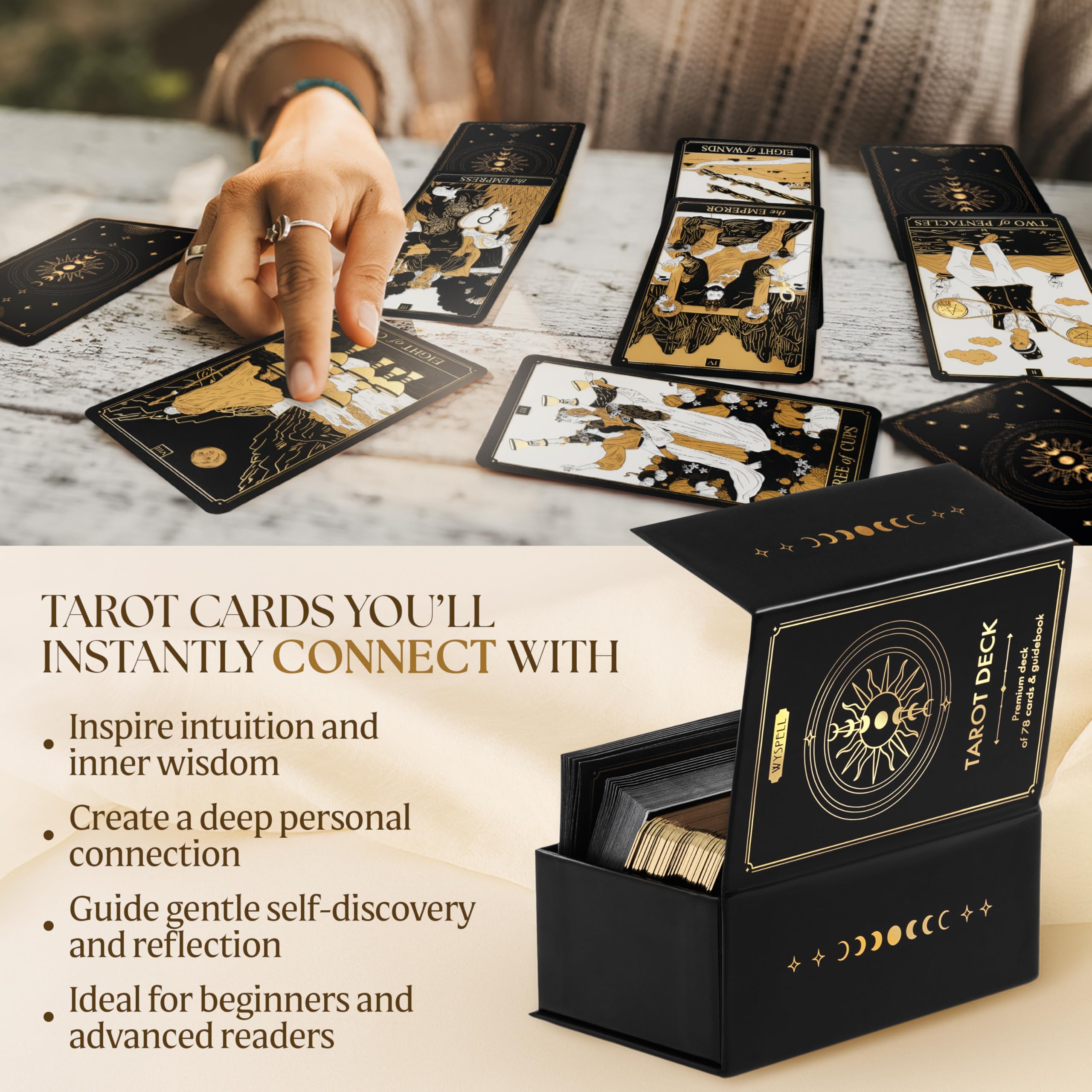 Wyspell complete deck with box, premium 78-card set in one package.