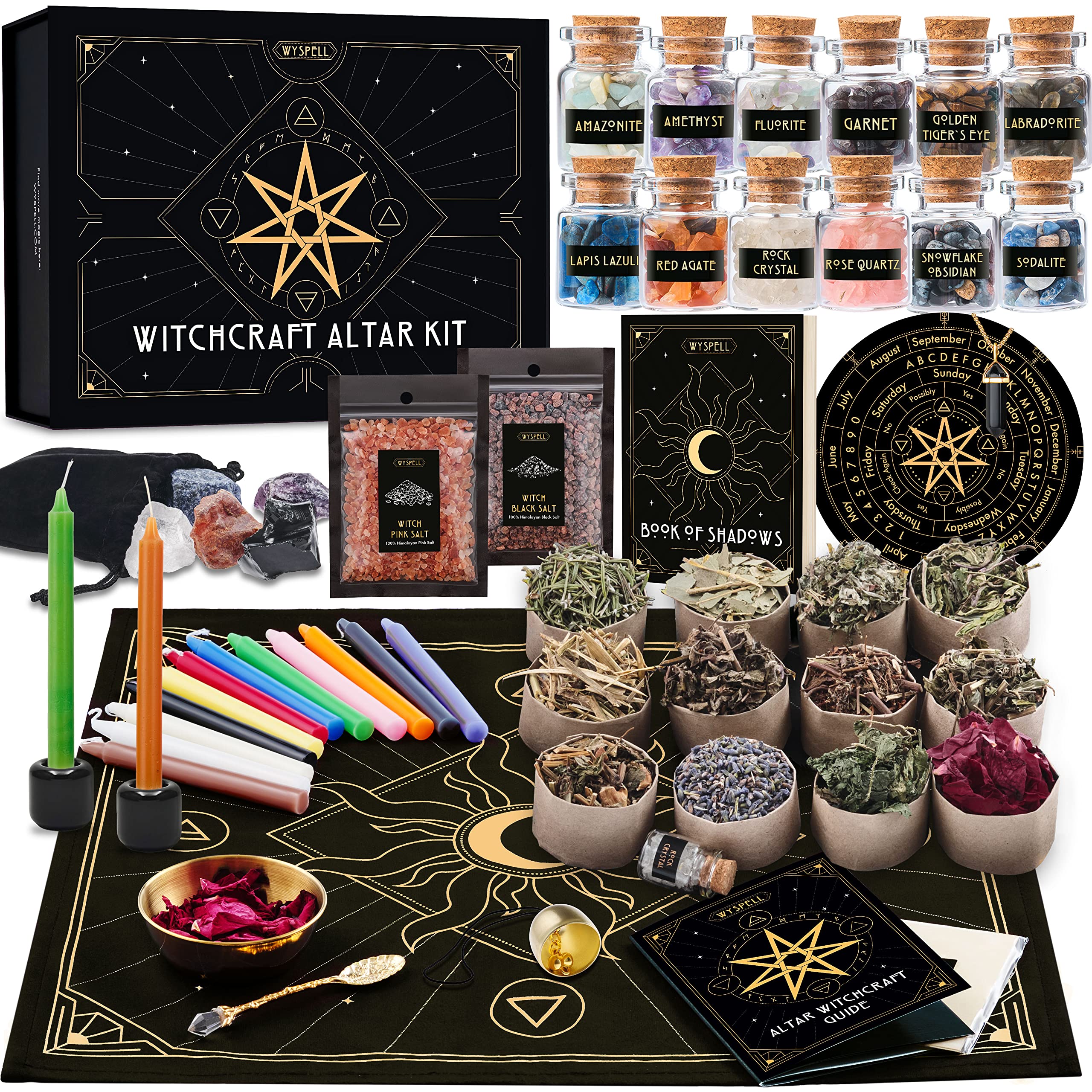 Wyspell large witchcraft kit in magnetic box for easy storage and gifting