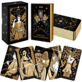 Wyspell Starlight Tarot Deck with gold edition for beginners, featuring radiant artwork