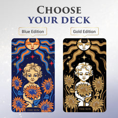 Wyspell Starlight Tarot full deck shown under starry sky art.