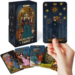Wyspell tarot cards with sacred witch artwork for beginners.