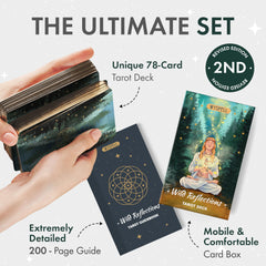 Wyspell Wild Reflections card spread with symbolic imagery for intuitive reading