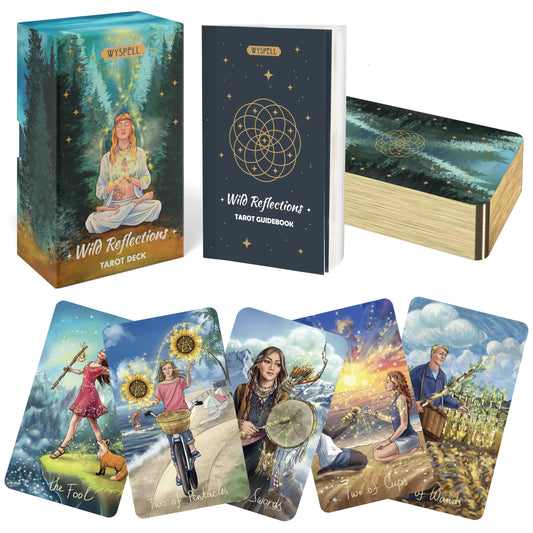 Wyspell Wild Reflections deck front cover showcasing nature-inspired art for beginners