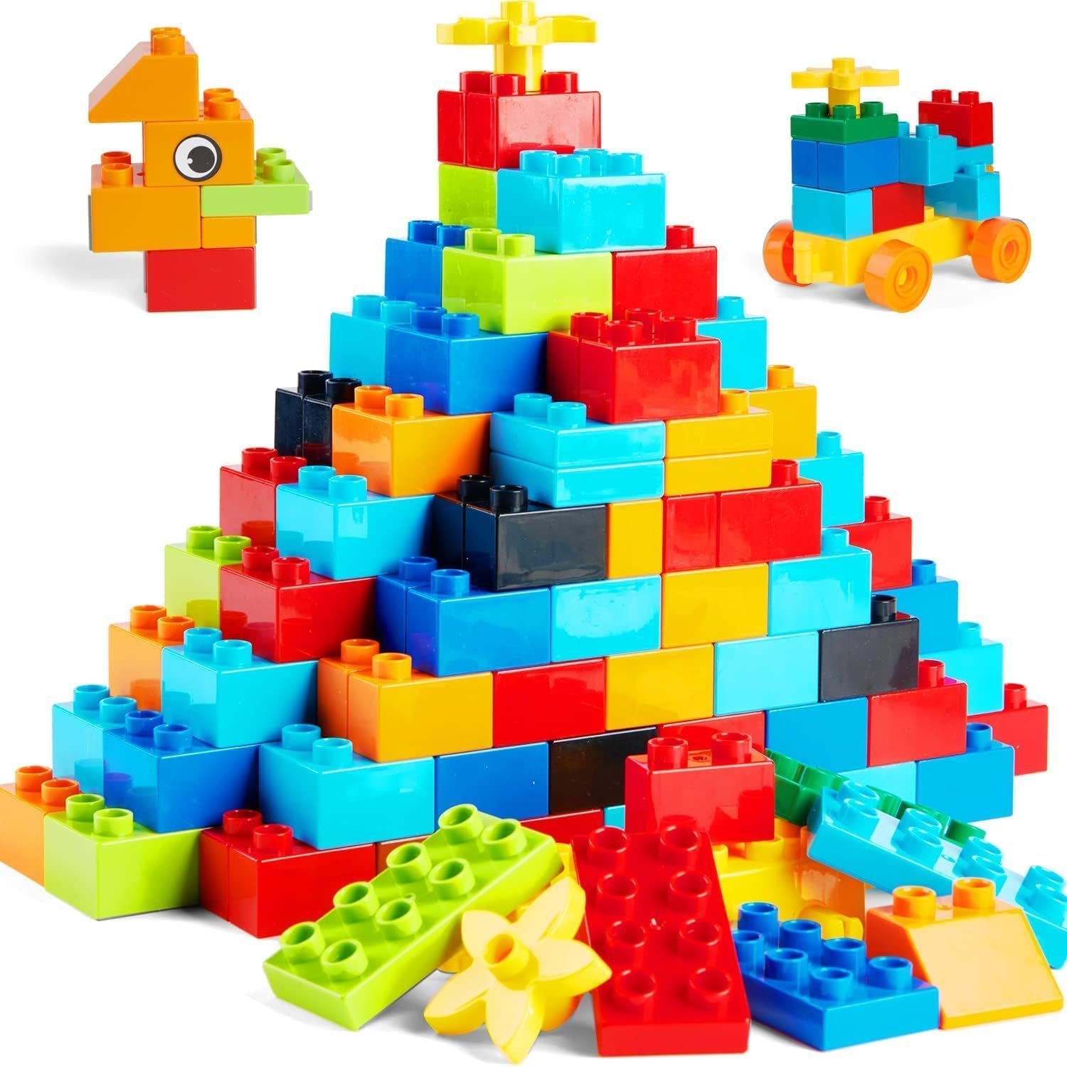 WYSWYG 240-piece building blocks set with large pieces for safe toddler play.