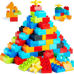 WYSWYG 240-piece building blocks set with large pieces for safe toddler play.