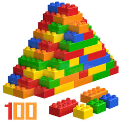 WYSWYG big building blocks 2x2 blocks in vibrant colors for imaginative play and fine motor growth.