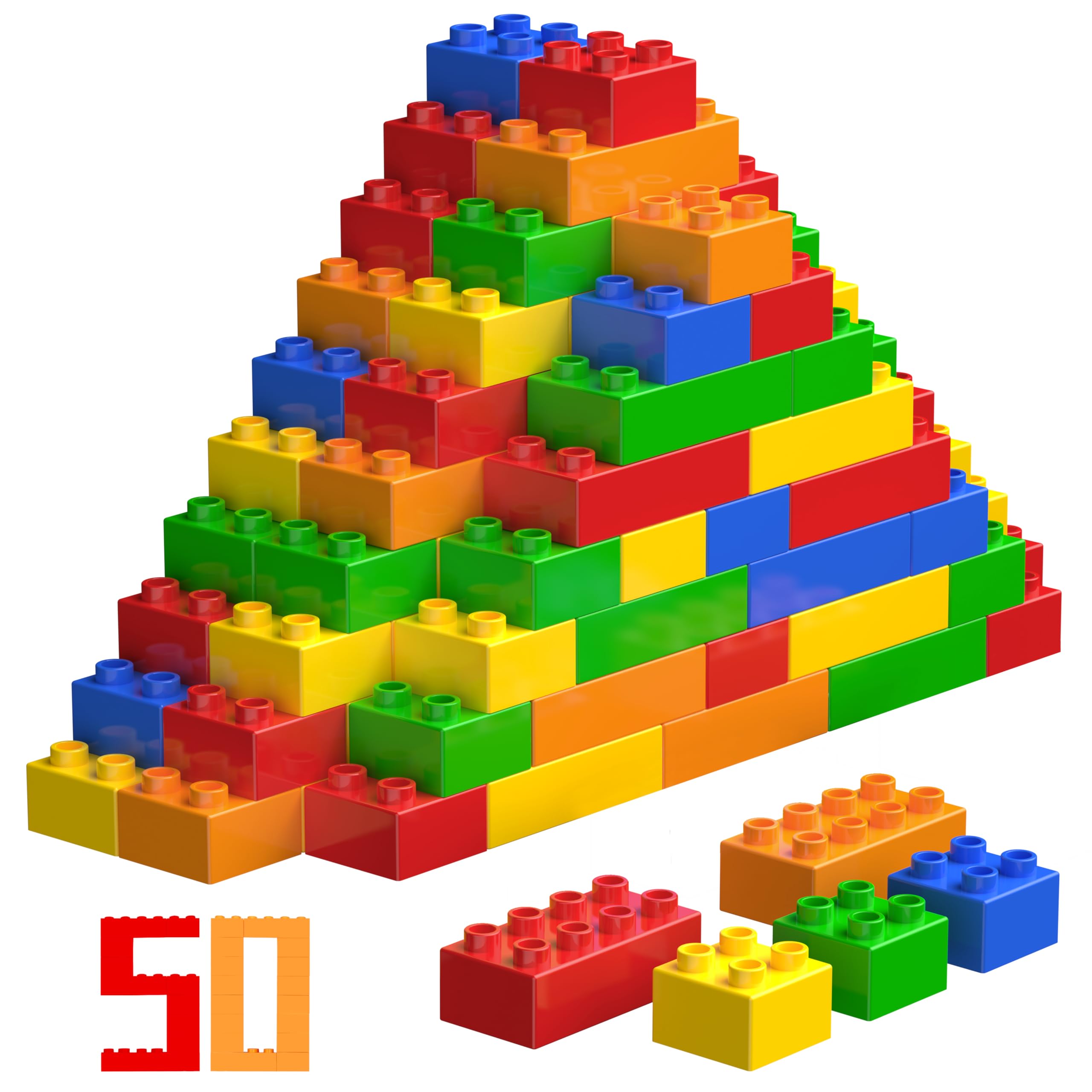 WYSWYG Big Building Blocks Starter Set front view inspires creativity in early builders.