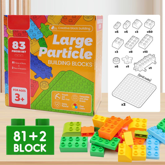 WYSWYG ABS plastic blocks with rounded corners for safe toddler building