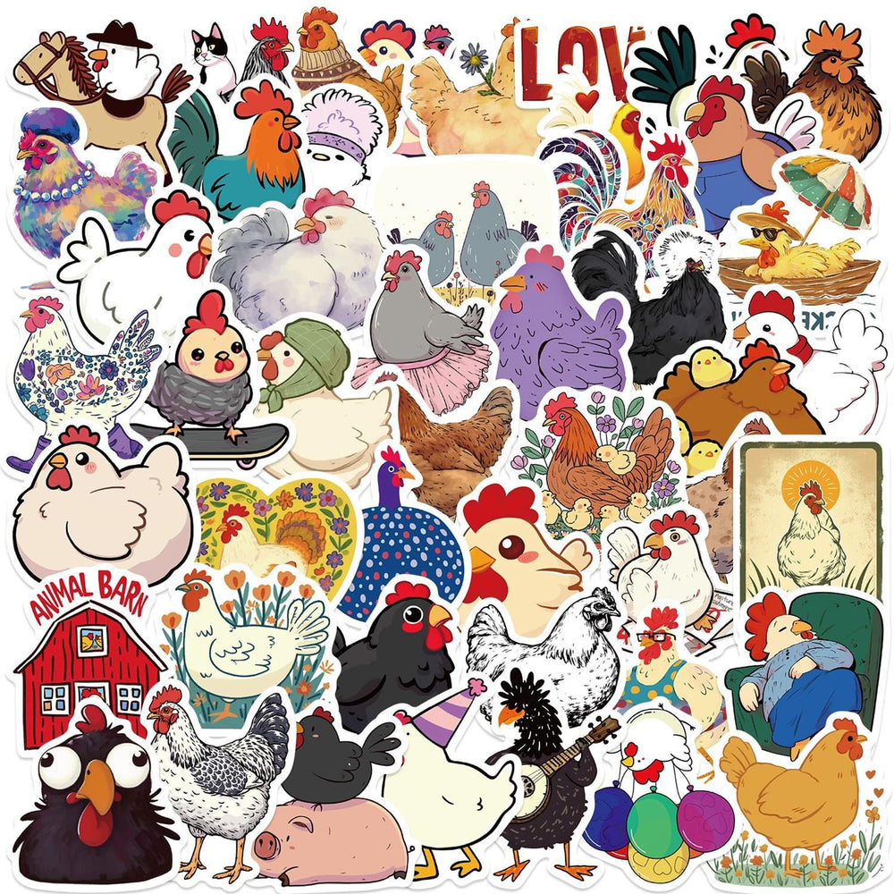 Wyyeleswm chicken stickers on guitar vivid and easy to apply.