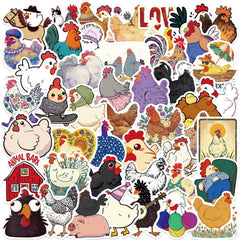 Wyyeleswm chicken stickers on guitar vivid and easy to apply.