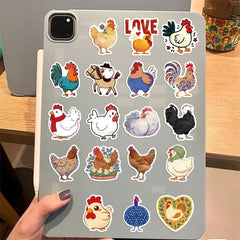 Wyyeleswm chicken stickers on journal perfect for personalizing.