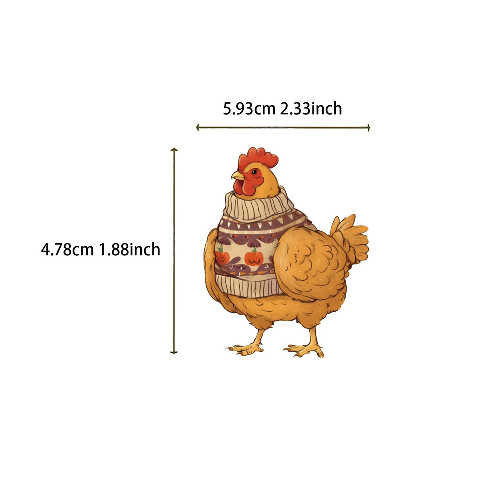 Wyyeleswm chicken stickers on notebook stay clear and long-lasting.