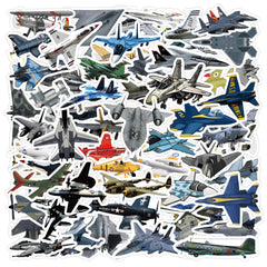 Wyyeleswm fighter plane stickers on water bottle for durable, splash-proof decor.