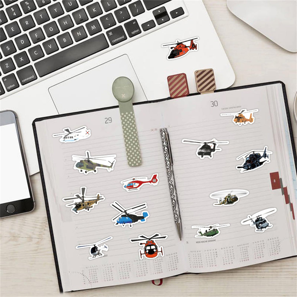 Wyyeleswm helicopter stickers on a bike to customize your ride