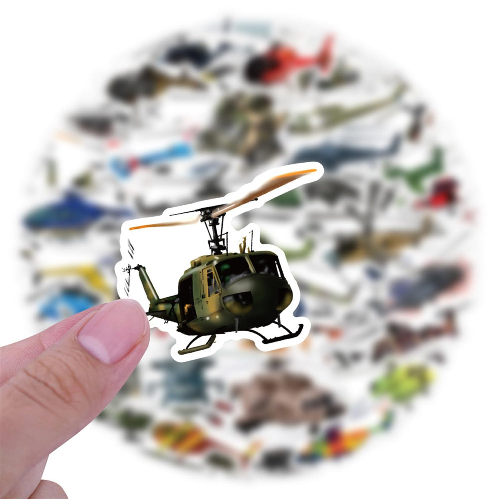 Wyyeleswm helicopter stickers on a helmet to personalize gear