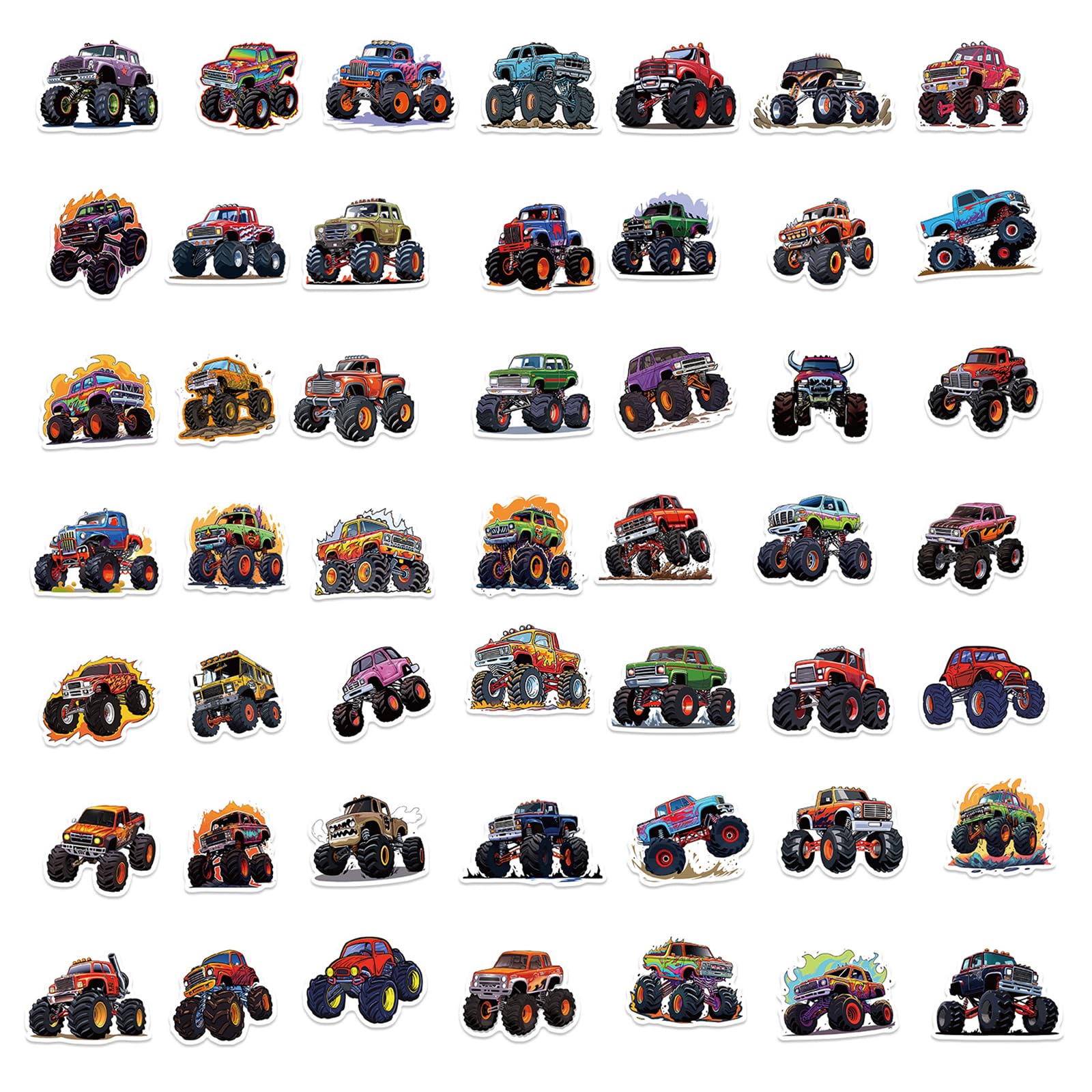 wyyeleswm Monster Truck sticker for notebook; kid-friendly accessory for school gear.