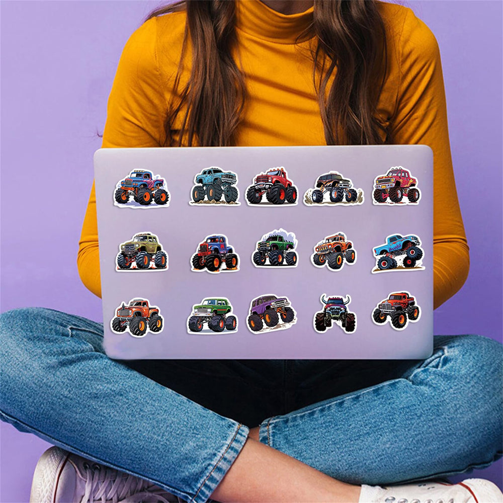 wyyeleswm Monster Truck sticker for phone case; long-lasting device décor.