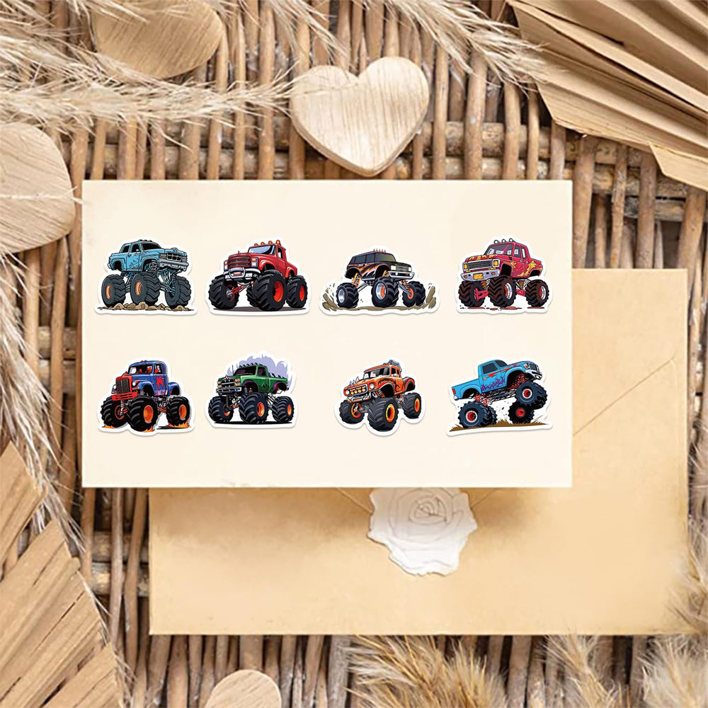 wyyeleswm Monster Truck sticker for skateboard; easy to apply with splashy color.