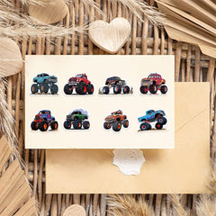 wyyeleswm Monster Truck sticker for skateboard; easy to apply with splashy color.