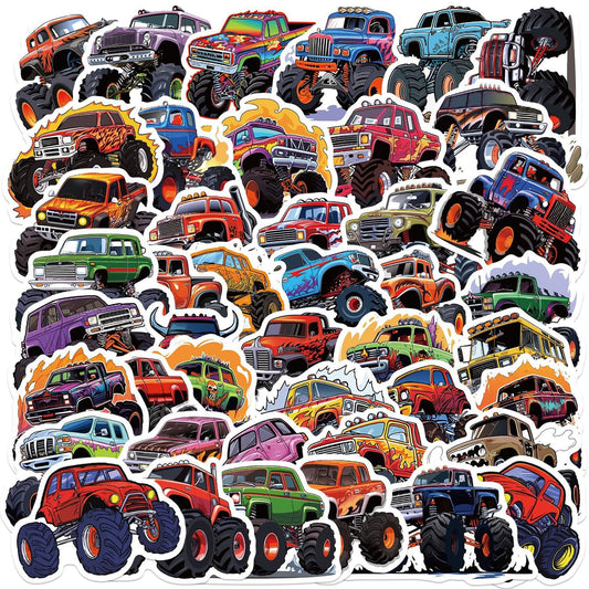 wyyeleswm Monster Truck sticker for water bottle; waterproof vinyl and fade-resistant.