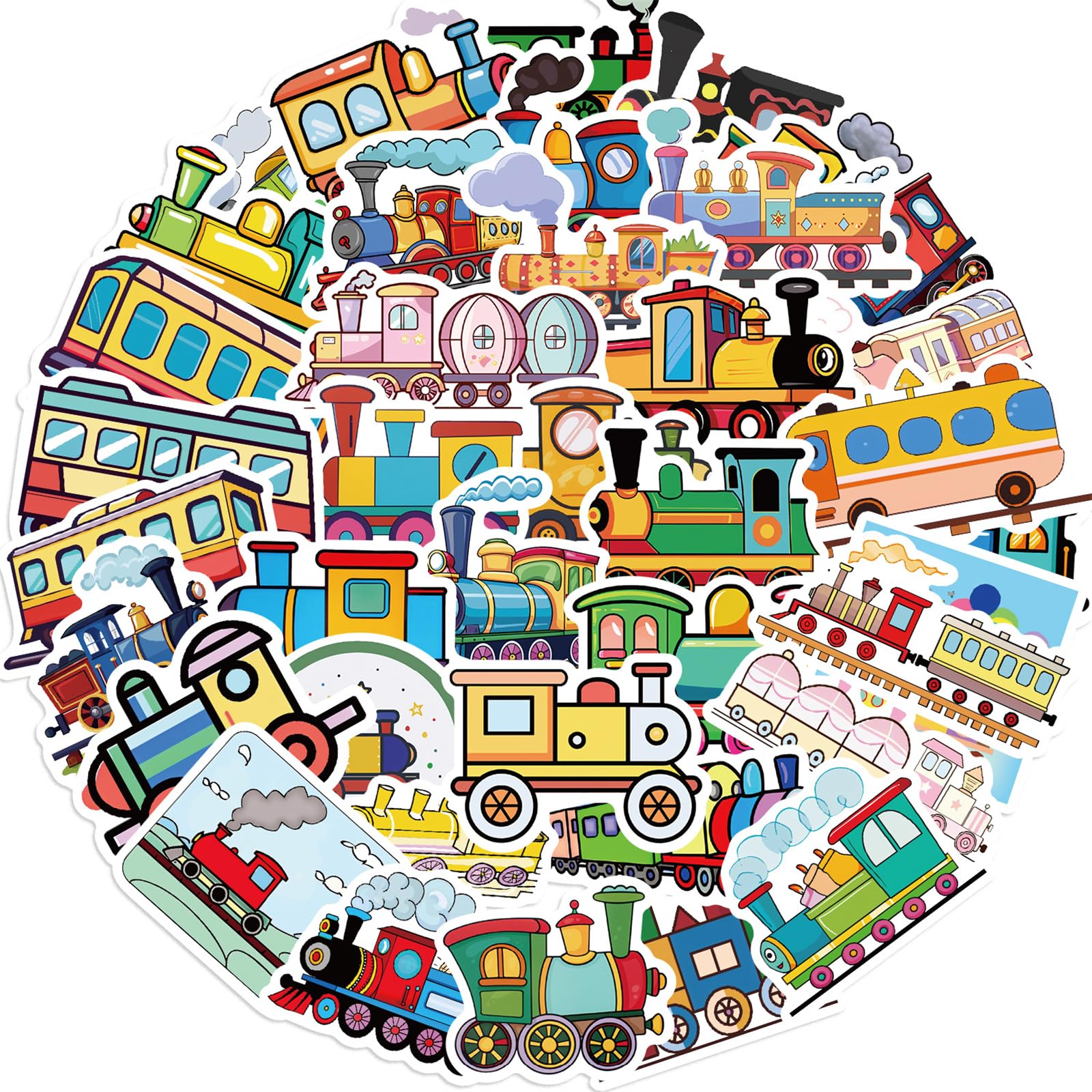 Wyyeleswm train stickers on a laptop add colorful, kid-friendly flair.