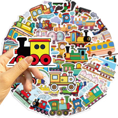 Wyyeleswm train stickers on luggage are travel-ready and waterproof for adventures.