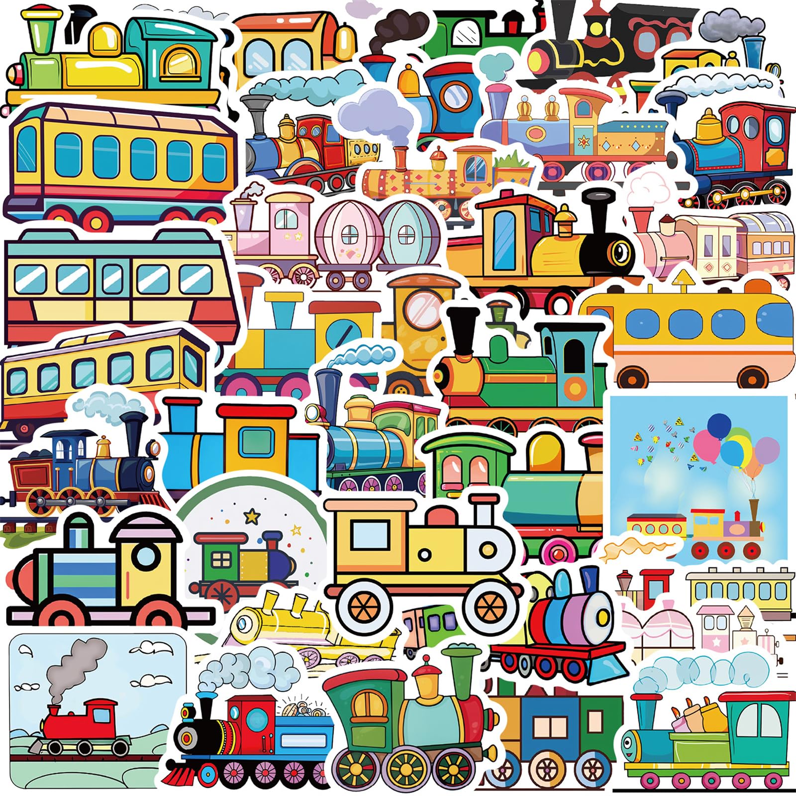 Wyyeleswm train stickers on a water bottle offer splash-resistant vibrancy.