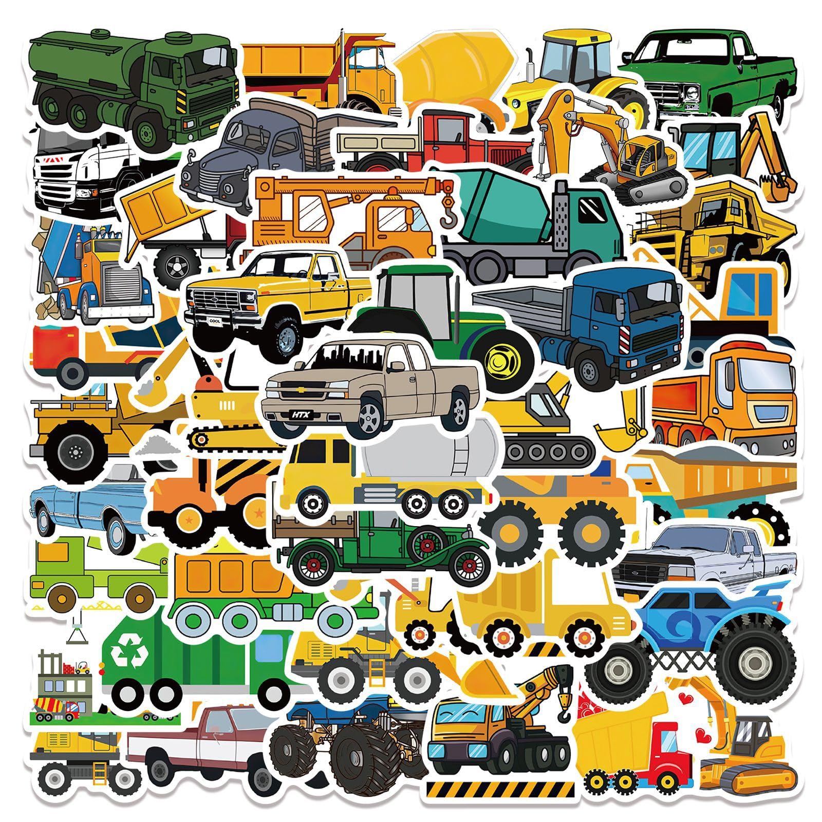 wyyeleswm vehicle sticker pack with transport trucks for kids crafts and school projects
