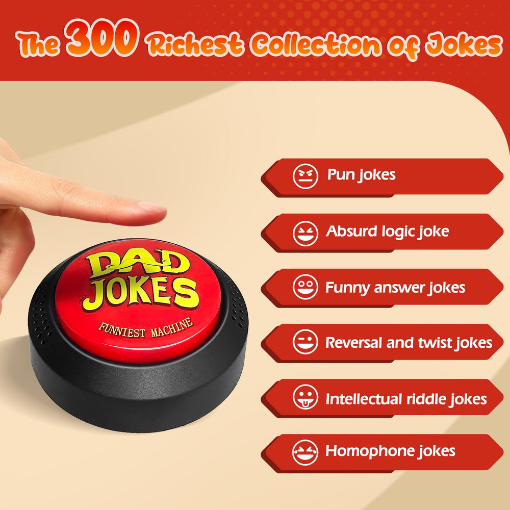 WYZOID Dad Jokes Button side view highlights portable design for on-the-go laughs