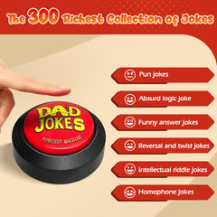 WYZOID Dad Jokes Button side view highlights portable design for on-the-go laughs