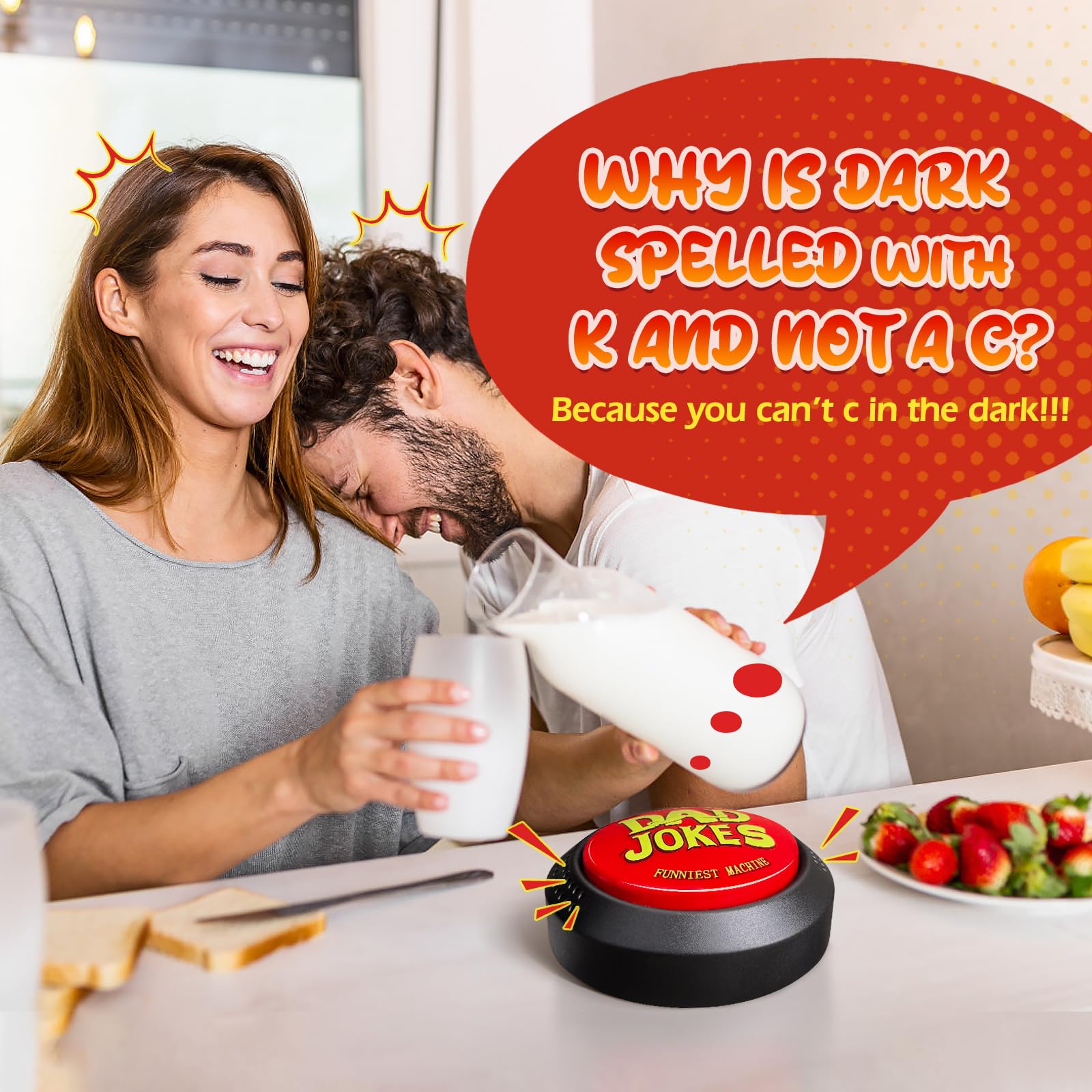 WYZOID Dad Jokes Button ready-to-use with batteries included for immediate fun