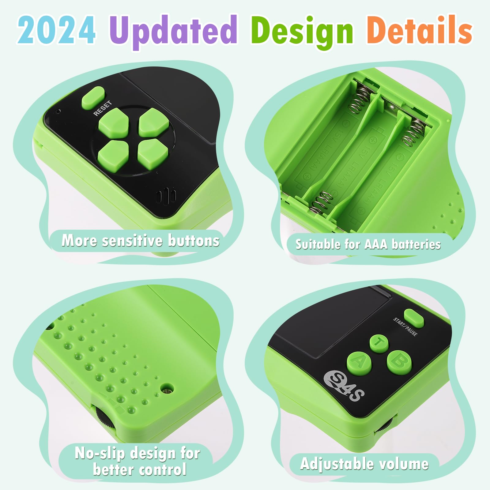 X-JOYKIDS handheld side view in green compact design for travel