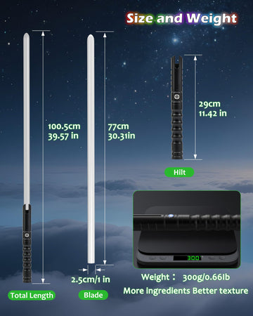 X-TREXSABER RGB light fx with 12 colors for dynamic stage battles.