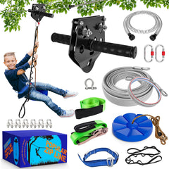 X XBEN zipline removable trolley for easy starting and smooth glide.