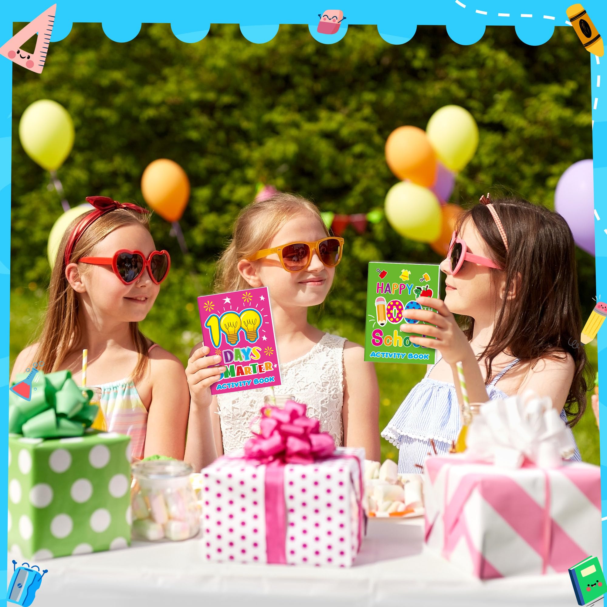 X1zuue 100th Day party favors ready for classroom events