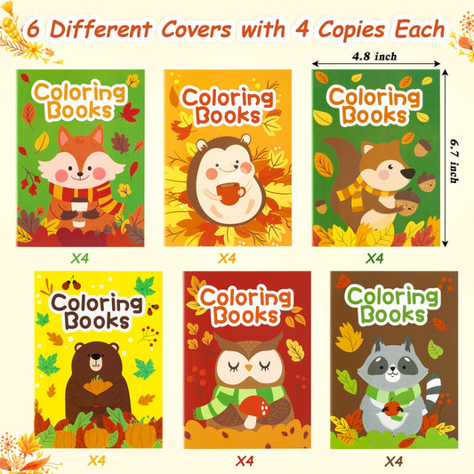 X1zuue 24Pcs hedgehog pattern coloring book for toddlers, supports fine motor skills.