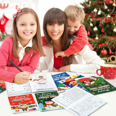 X1zuue Christmas activity book penguin art for engaging puzzles.