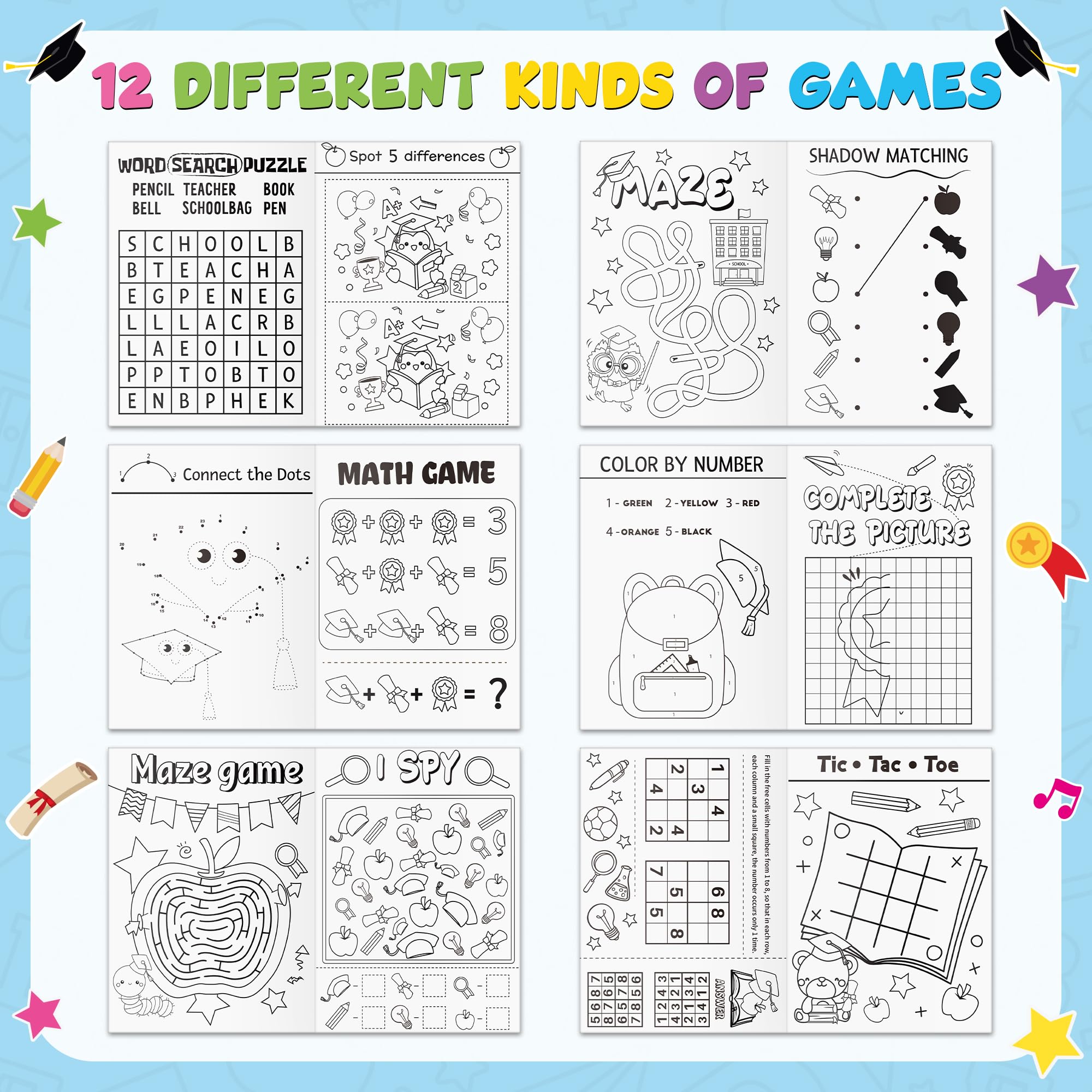 X1zuue Congrats Grad mazes page; helps kids focus while enjoying learning.