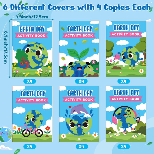 X1zuue Earth Day activity book mazes guide kids through forests and oceans
