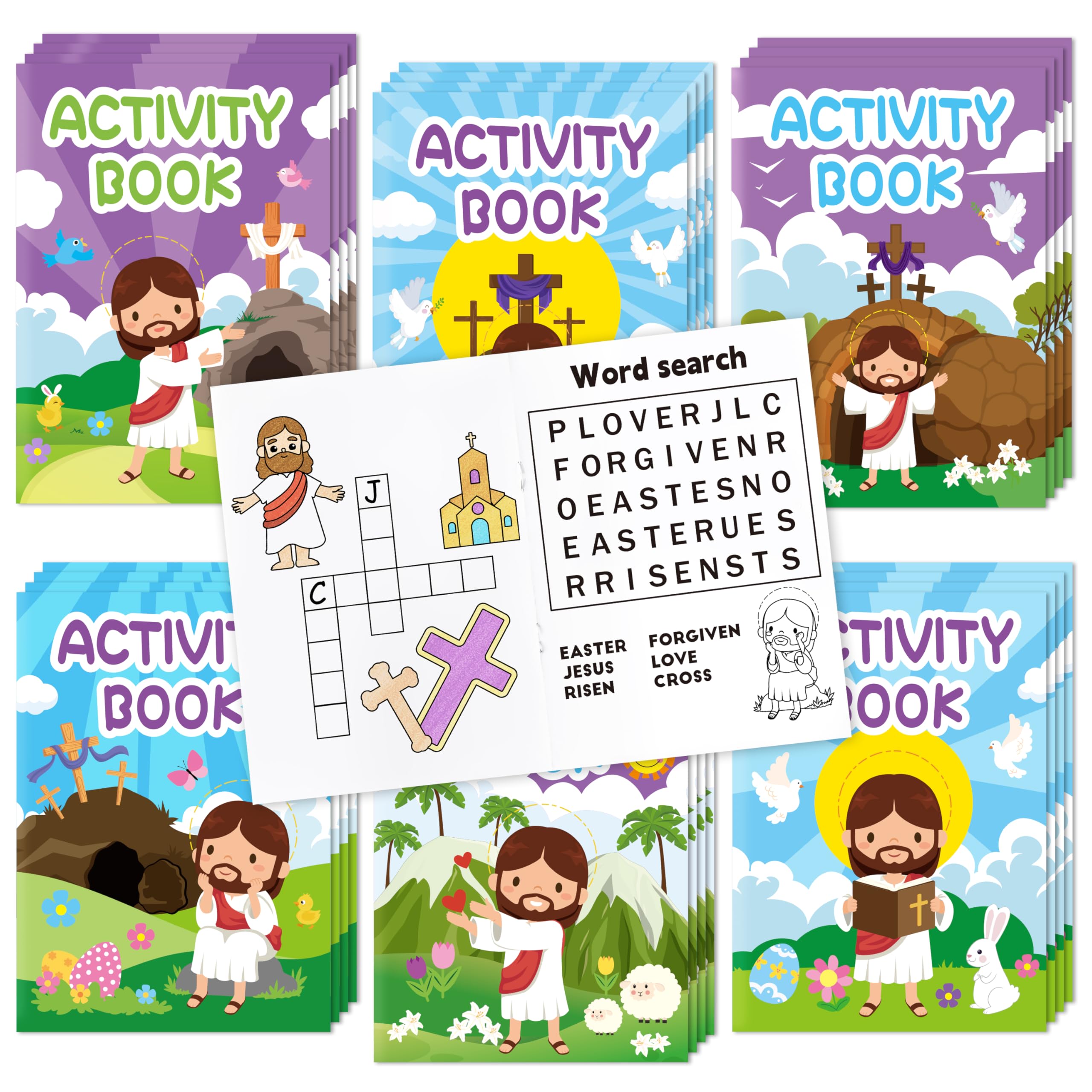 X1zuue Easter activity books compact pack for creative kids during spring holidays.