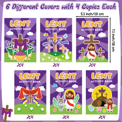 X1zuue Easter Lent activity page inside shows a puzzle maze for classroom fun.